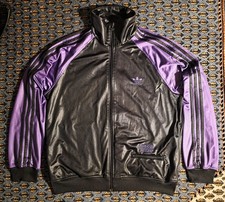 Adidas Chile 62 Vintage Trainingsjacke Schwarz Lila Sweatjacke L