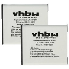 2x Akku für Sony Cybershot DSC-QX10 DSC-QX100 DSC-T110 DSC-J10 600mAh 3,6V