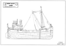 CLOCHLIGHT.  Clyde Puffer. Modellbauplan