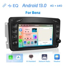 4+64GB Android 15 Carplay Autoradio Für Mercedes Benz C/CLK/G Klasse W203 W209