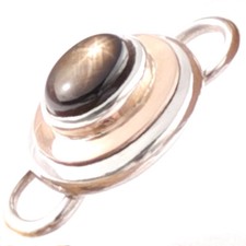 VINTAGE STERNSAPHIR SILBER 925 GOLD Verschluss 27mm clasp star sapphire VIDEO 03