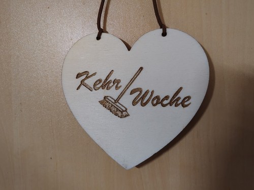 Kehrwoche türschild herz - türschild,
