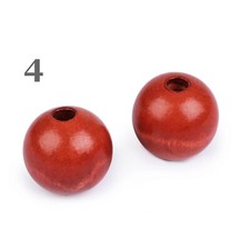 5 große Holzkugeln Deko