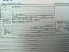 Heinemann Aluminium Anhänger, Kasten verschlossen, Verkaufsanhänger