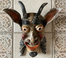 Holzmaske Teufel Fasching Fasnet Krampus Österreich Tirol Maske Holz geschnitzt