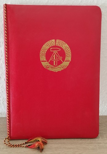 Urkundenmappe ddr mit urkunde - ddr,
