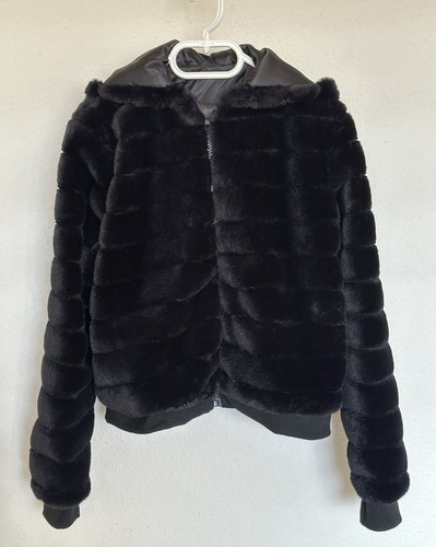 Jacke mit kapuze kunstpelz - kapuze,
