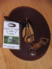 NEU BioThane Longe  Langzügel  8m 16mm braun schwarz Zügel Reitsport Bodenarbeit