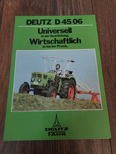 Original Prospekt Deutz D 45 06 Traktor Schlepper Fahr