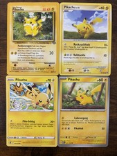Pokemon Pikachu Karten 4er Set