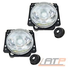 2x SCHEINWERFER H4 HALOGEN MIT LAMPENTRÄGER LINKS + RECHTS FÜR VW GOLF II 2 19E