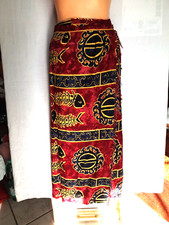 Cotton Oversize S M L Rock Maxi Ethno Folklore Fransen Fische Strand Beach k572