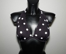 Lascana Bikini Oberteil Jada Schwarz/Weiß Punkte Gr. 36 Cup F 36F