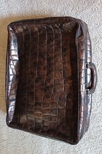 Reisetasche Leder Vintage Kroko Rarität