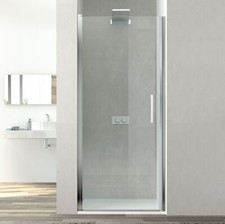 Schwingtür Duschtür 80cm gehärtetes Glas transparent 6mm SUN