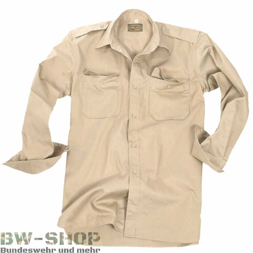 Diensthemd langarm khaki - khaki, bw