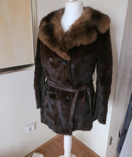 Vintage braune pelzjacke - vintage,