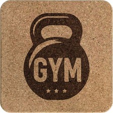 'Gym Weight Kettlebell' quadratischer Korkuntersetzer/Topfständer (TR00030879)