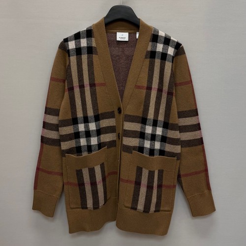 Burberry karierte strickjacke - burberry,