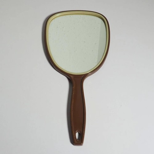 Vintage handspiegel braun made - vintage,