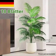 Kunstpflanze künstliche Palme Bananenbaum 82.5cm große grüne Palmblätter NEU