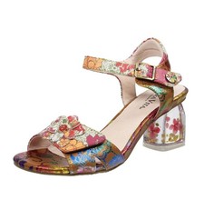 Laura Vita Leder Sandalen gelb