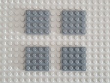 4 Lego Platten 4x4 hellgrau NEU 3031