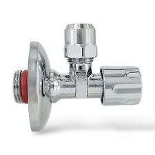 Eckventil selbstdichtend Eckregulierventil Messing verchromt 1/2 Zoll x 3/8 Zoll