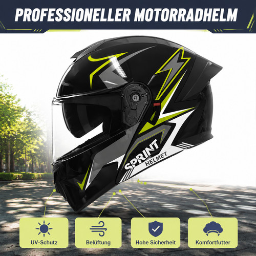 61cm klapphelm mit visier - mit,