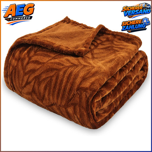 Fleecedecke flanell karamell - flanell,