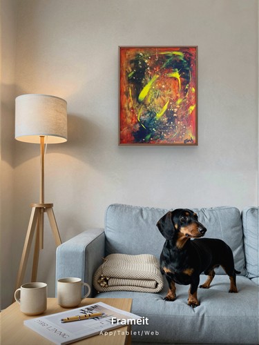 Abstrakte malerei kunst - abstrakte, acryl