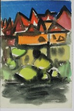 Gemälde Aquarell Tusche