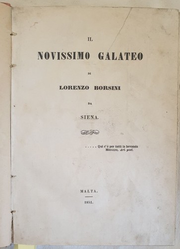 Die novissimo galateo - die,
