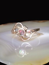 Ring Silber 925 Abalone Seeopal schimmernd anmutig verspielt grazil 19mm