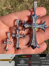 Iced MOISSANITE Gothic Cross