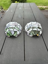 2x Tiffany Stil Wandlampen –Echt handgearbeitet – Glas Mosaik–Jugendstil–Vintage