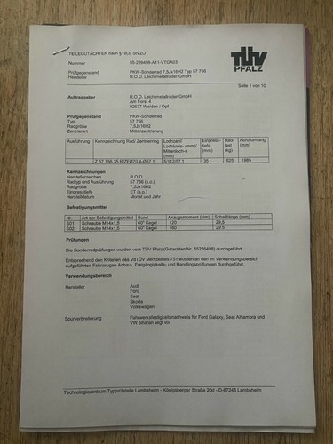 Tüv teilegutachten für - tÜv-teilegutachten,