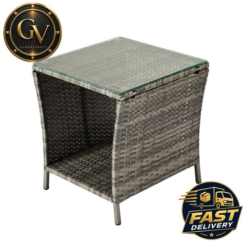 Rattan beistelltisch glas - rattan,