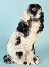 Unterweißbach Porzellan  Große 40 cm Hund Figur Spaniel, handbemalt