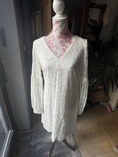 Elegantes, cremefarbenes Spitzenkleid von Polo Ralph Lauren, Größe 12, XL,