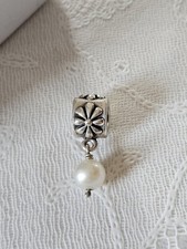 Original Pandora Anhänger Dangle Mit Perle Weiß für Armband, Kette 