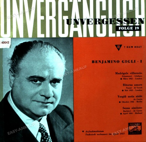 Benjamino gigli - benjamino,