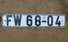 Altes DDR PKW Kennzeichen "FW" Erfurt priv. PKW Wirtschaftsfahrzeug Ostalgie alt