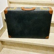 Aktenkoffer - Marke Presto - Echtleder - Dunkelgrün - Vintage