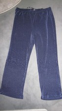 m.Collection Damenhose, Plissee, Größe 52, blau, neuwertig