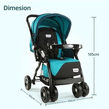 LuvLap Galaxy Baby Stroller, Pram for Baby with 5 Point Safety Harness, Spacious