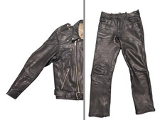 Hein Gericke Leder-Outfit – Hose & Jacke, echtes Leder, gepflegt, XL