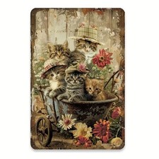 Blechschild niedliche Katzen