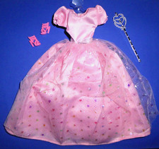 %***Schönes Barbie Ballkleid*Prinzessinkleid*Schuhe*Zepter***%