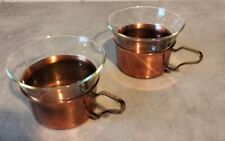 2 Teegläser mit Henkel - 60er Jahre - Schottglas Mainz 